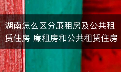 湖南怎么区分廉租房及公共租赁住房 廉租房和公共租赁住房的区别