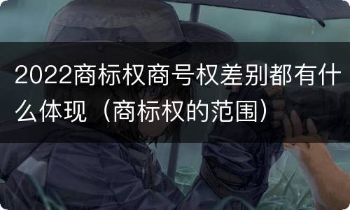 2022商标权商号权差别都有什么体现（商标权的范围）