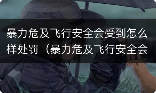 暴力危及飞行安全会受到怎么样处罚（暴力危及飞行安全会受到怎么样处罚呢）