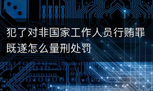 犯了对非国家工作人员行贿罪既遂怎么量刑处罚