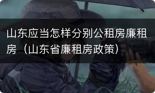山东应当怎样分别公租房廉租房（山东省廉租房政策）