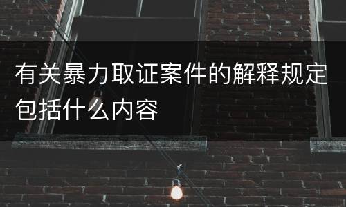 有关暴力取证案件的解释规定包括什么内容