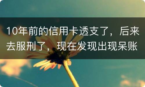 10年前的信用卡透支了，后来去服刑了，现在发现出现呆账了，怎么处理