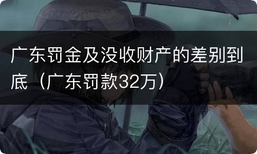 广东罚金及没收财产的差别到底（广东罚款32万）
