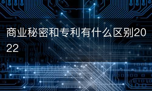 商业秘密和专利有什么区别2022
