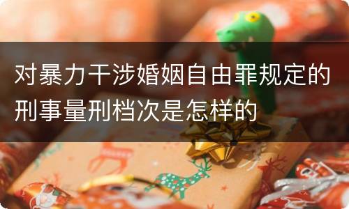 对暴力干涉婚姻自由罪规定的刑事量刑档次是怎样的