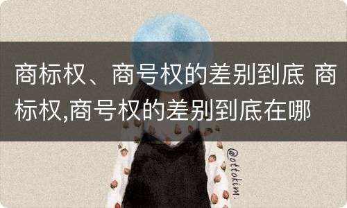 商标权、商号权的差别到底 商标权,商号权的差别到底在哪