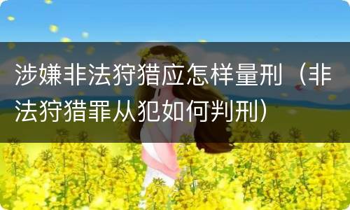 涉嫌非法狩猎应怎样量刑（非法狩猎罪从犯如何判刑）