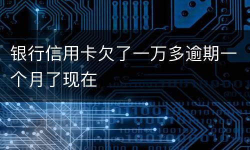 银行信用卡欠了一万多逾期一个月了现在