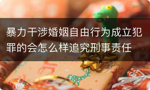 暴力干涉婚姻自由行为成立犯罪的会怎么样追究刑事责任