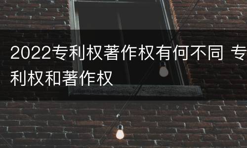 2022专利权著作权有何不同 专利权和著作权