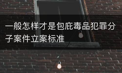 一般怎样才是包庇毒品犯罪分子案件立案标准