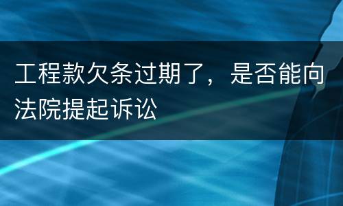 工程款欠条过期了，是否能向法院提起诉讼
