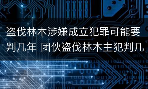 盗伐林木涉嫌成立犯罪可能要判几年 团伙盗伐林木主犯判几年
