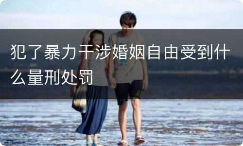 犯了暴力干涉婚姻自由受到什么量刑处罚