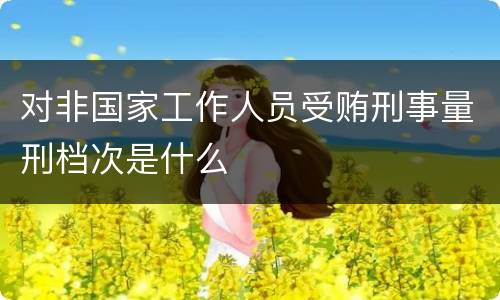 对非国家工作人员受贿刑事量刑档次是什么