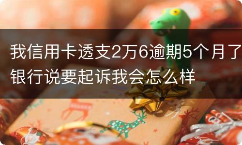 我信用卡透支2万6逾期5个月了银行说要起诉我会怎么样