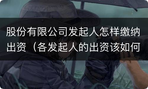股份有限公司发起人怎样缴纳出资（各发起人的出资该如何确认?缴纳?）