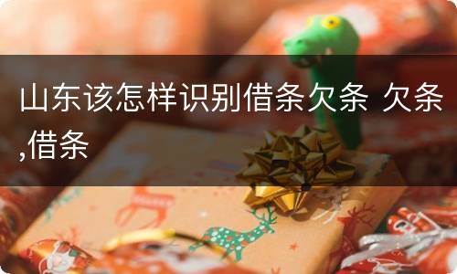 山东该怎样识别借条欠条 欠条,借条