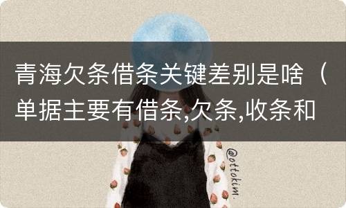 青海欠条借条关键差别是啥（单据主要有借条,欠条,收条和什么）