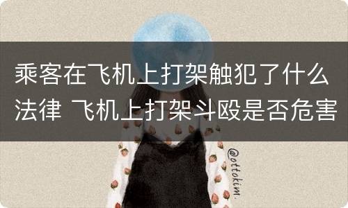 乘客在飞机上打架触犯了什么法律 飞机上打架斗殴是否危害航空安全