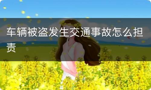 车辆被盗发生交通事故怎么担责