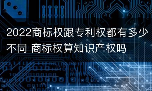 2022商标权跟专利权都有多少不同 商标权算知识产权吗
