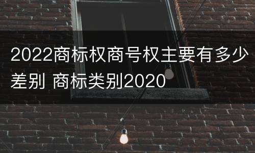 2022商标权商号权主要有多少差别 商标类别2020