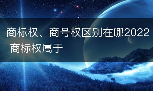 商标权、商号权区别在哪2022 商标权属于