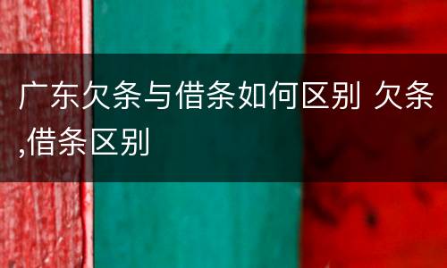 广东欠条与借条如何区别 欠条,借条区别