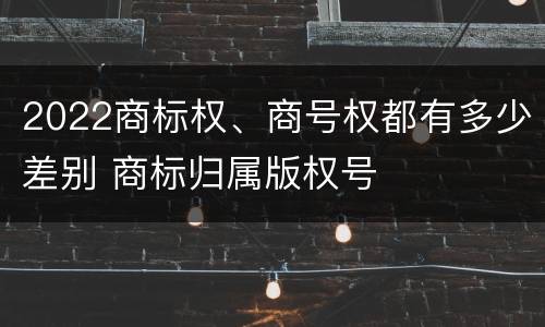 2022商标权、商号权都有多少差别 商标归属版权号