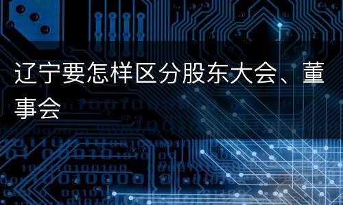 辽宁要怎样区分股东大会、董事会