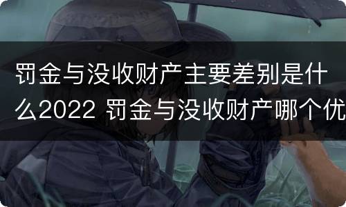 罚金与没收财产主要差别是什么2022 罚金与没收财产哪个优先