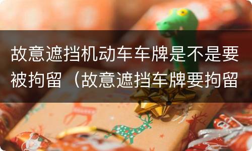 故意遮挡机动车车牌是不是要被拘留（故意遮挡车牌要拘留吗）