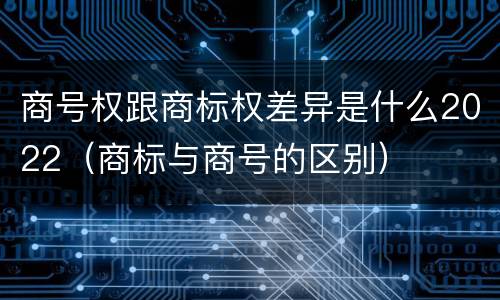 商号权跟商标权差异是什么2022（商标与商号的区别）