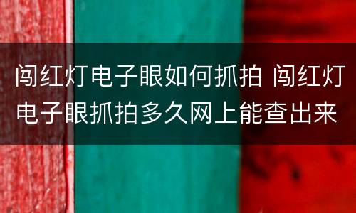 闯红灯电子眼如何抓拍 闯红灯电子眼抓拍多久网上能查出来