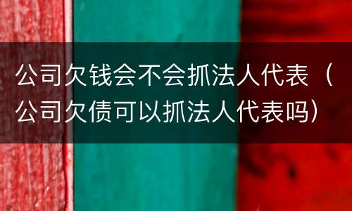公司欠钱会不会抓法人代表（公司欠债可以抓法人代表吗）
