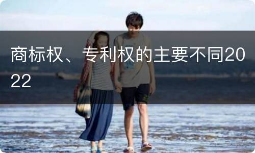 商标权、专利权的主要不同2022