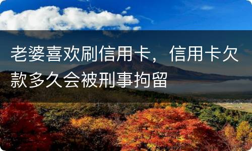 老婆喜欢刷信用卡，信用卡欠款多久会被刑事拘留
