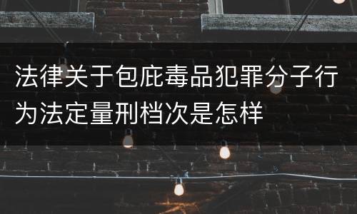法律关于包庇毒品犯罪分子行为法定量刑档次是怎样