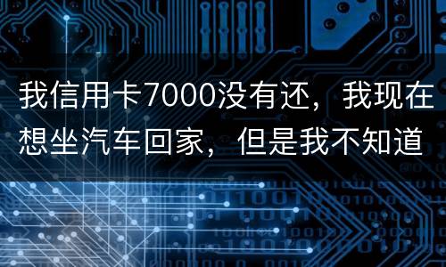我信用卡7000没有还，我现在想坐汽车回家，但是我不知道自己有没有被网上通缉咋办