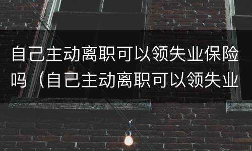 自己主动离职可以领失业保险吗（自己主动离职可以领失业保险吗）