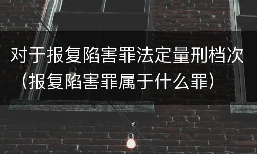 对于报复陷害罪法定量刑档次（报复陷害罪属于什么罪）