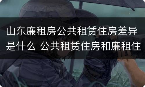 山东廉租房公共租赁住房差异是什么 公共租赁住房和廉租住房的区别
