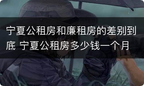 宁夏公租房和廉租房的差别到底 宁夏公租房多少钱一个月