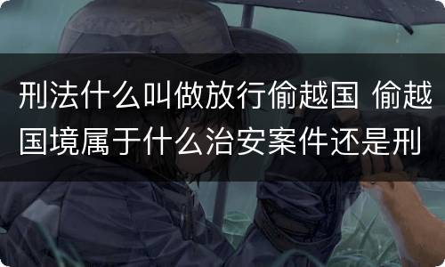刑法什么叫做放行偷越国 偷越国境属于什么治安案件还是刑事案件
