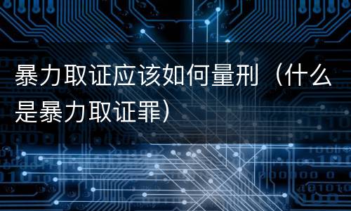 暴力取证应该如何量刑（什么是暴力取证罪）