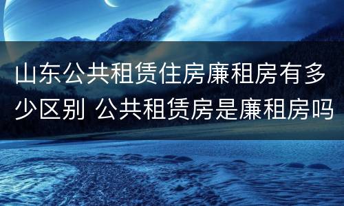 山东公共租赁住房廉租房有多少区别 公共租赁房是廉租房吗