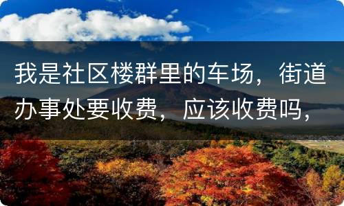我是社区楼群里的车场，街道办事处要收费，应该收费吗，按什么标准收