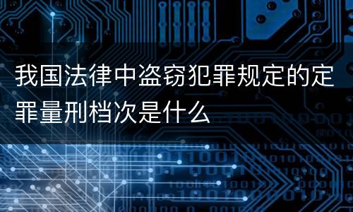 我国法律中盗窃犯罪规定的定罪量刑档次是什么